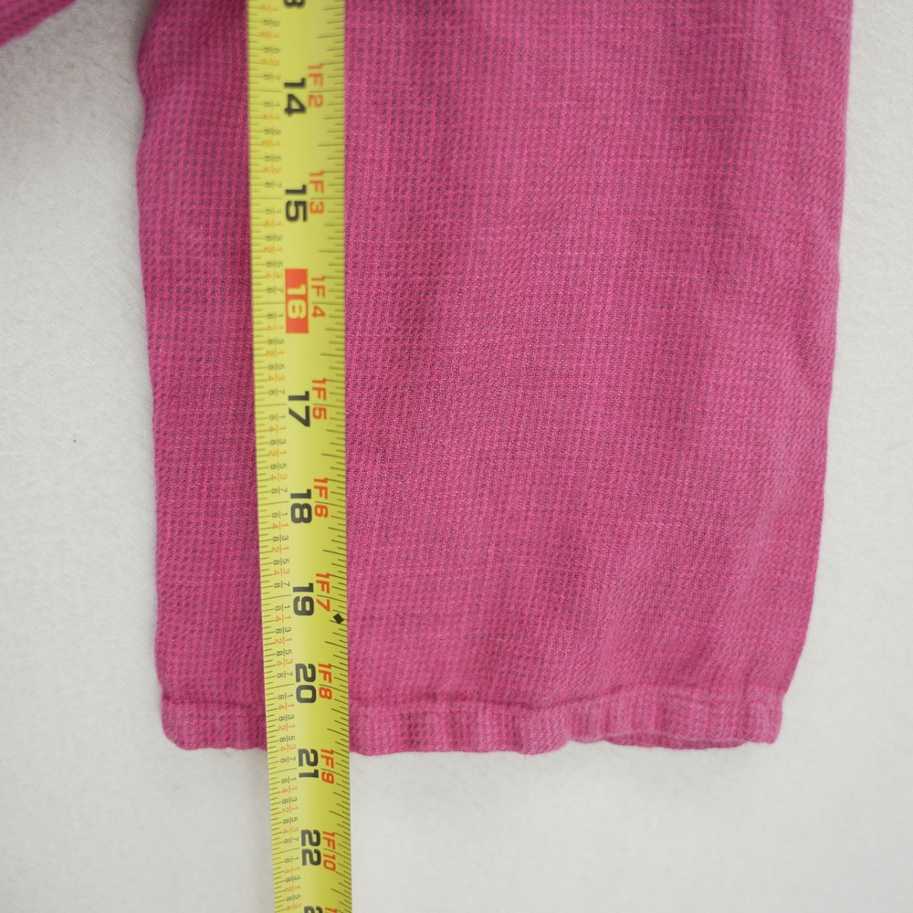 Bryn Walker Pink Linen Tunic Top Waffle Weave Elbow Sleeve Size S Lagenlook - Picture 9 of 10